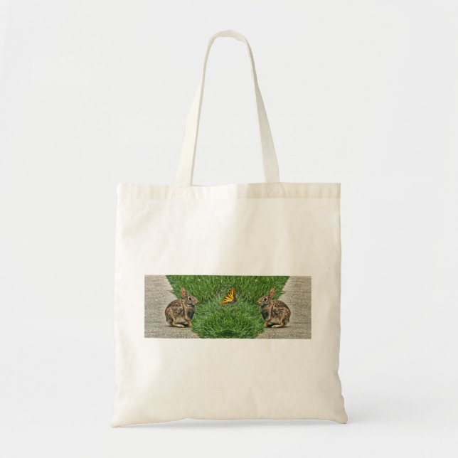 Rabbit art tote bag (Front)