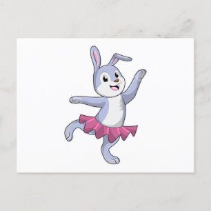 Rabbit as Ballerina at Ballet Postcard