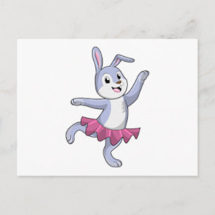 Rabbit as Ballerina at Ballet Postcard
