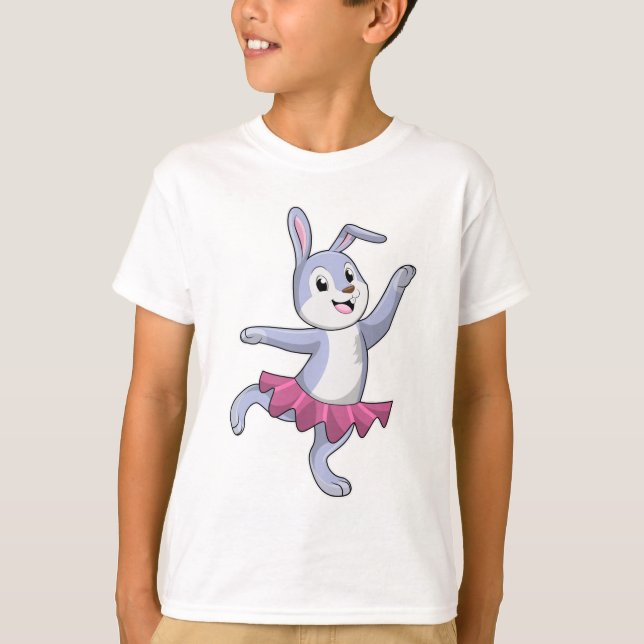 Rabbit as Ballerina at Ballet T-Shirt (Front)