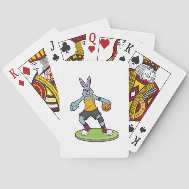 Rabbit as Basketball player with Basketball Playing Cards (Back)