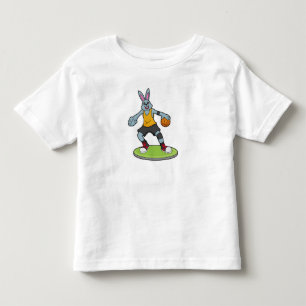 Rabbit as Basketball player with Basketball Toddler T-shirt