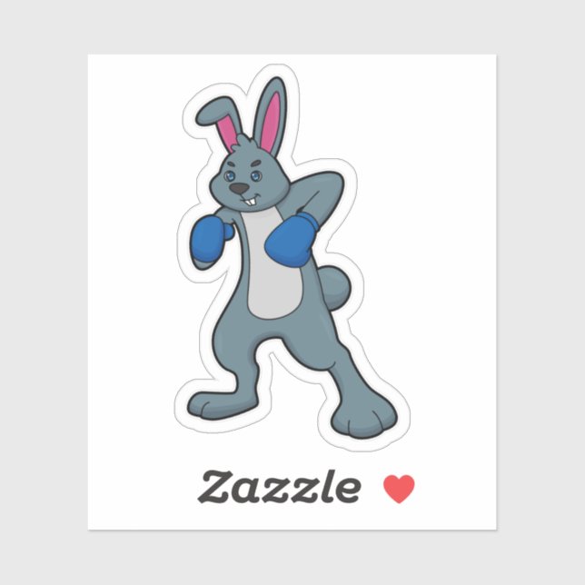Rabbit as Boxer with Boxing gloves (Sheet)