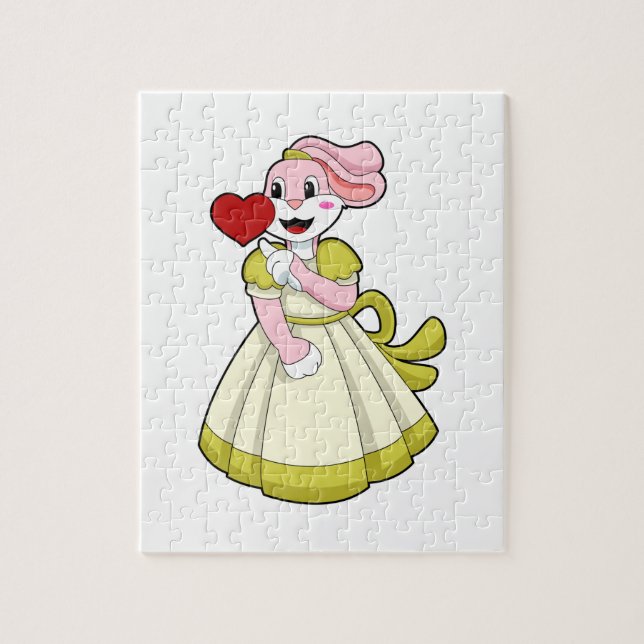 Rabbit as Bride with Wedding dress.PNG Jigsaw Puzzle (Vertical)