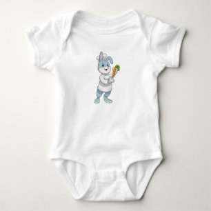 Rabbit as Cook with Carrot Baby Bodysuit
