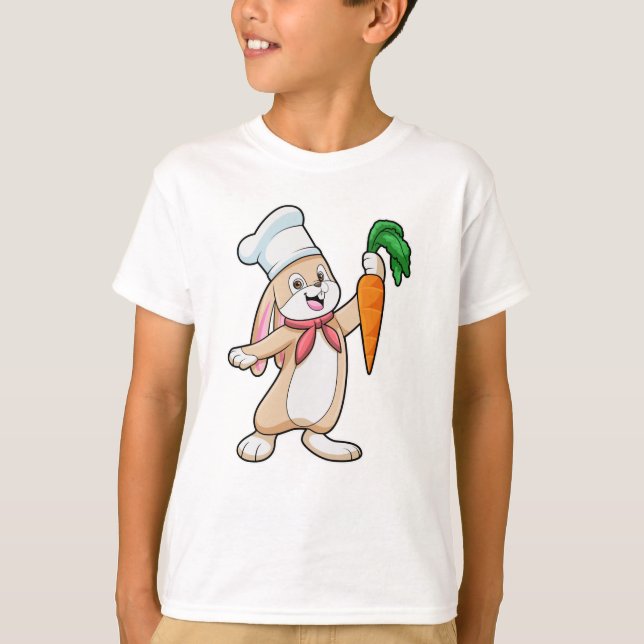 Rabbit as Cook with Carrot T-Shirt (Front)