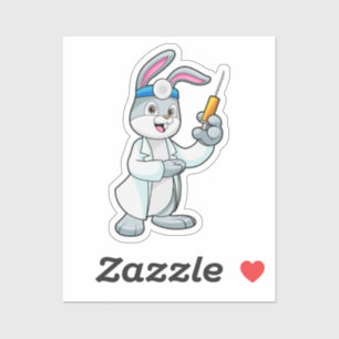 Rabbit as Doctor at Vaccination with Syringe