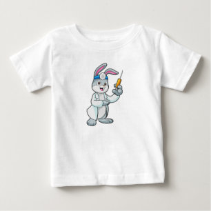 Rabbit as Doctor at Vaccination with Syringe Baby T-Shirt