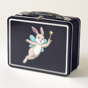 Rabbit as Fairy with Magic wand Metal Lunch Box