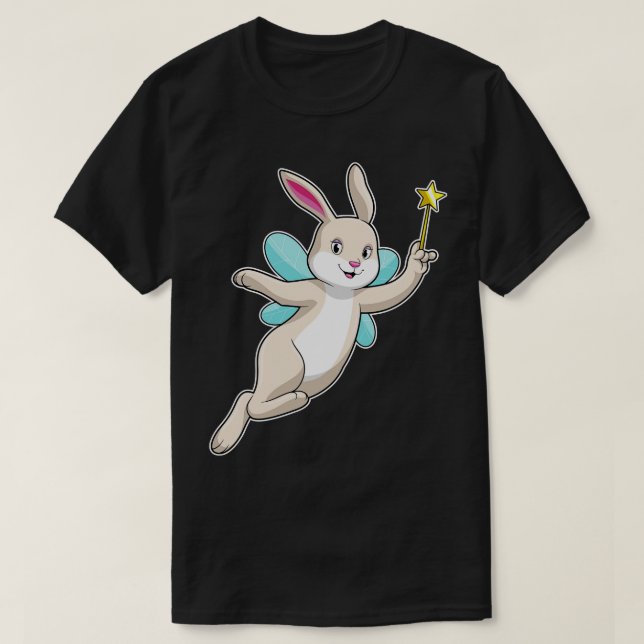 Rabbit as Fairy with Magic wand T-Shirt (Design Front)