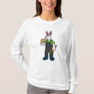Rabbit as Farmer with Carrot & Hat T-Shirt