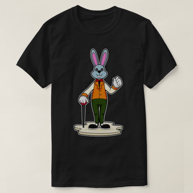 Rabbit as Gentleman with Cane T-Shirt (Design Front)