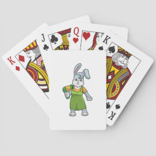 Rabbit as Hairdresser with Hairdryer Playing Cards