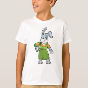 Rabbit as Hairdresser with Hairdryer T-Shirt