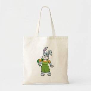 Rabbit as Hairdresser with Hairdryer Tote Bag