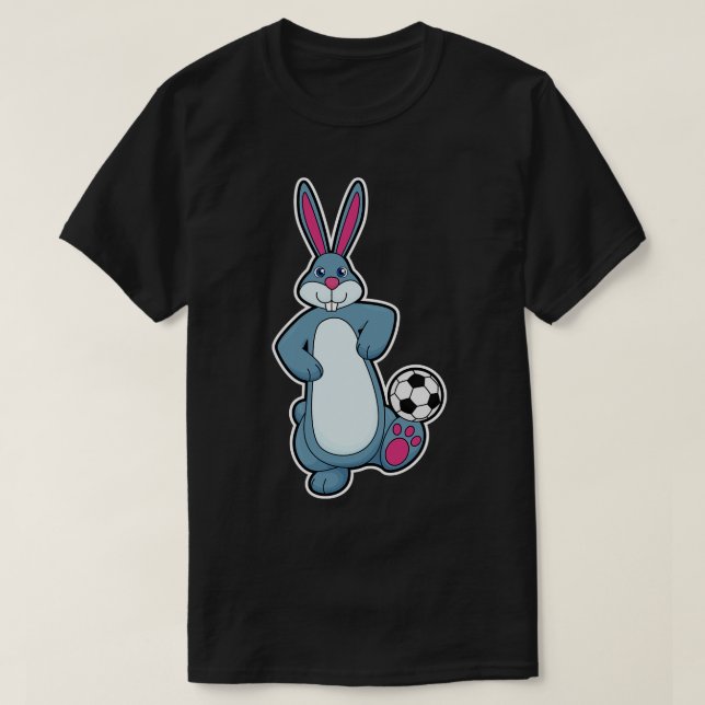 Rabbit as player with ball T-Shirt (Design Front)