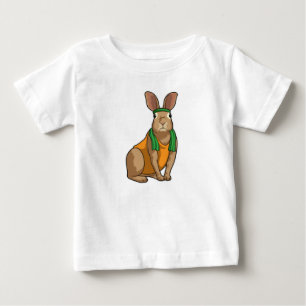 Rabbit as Runner with Towel Baby T-Shirt