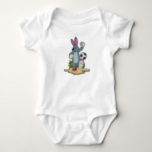 Rabbit as Soccer player with Soccer Baby Bodysuit