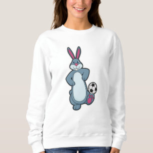 Rabbit as Soccer player with Soccer ball Sweatshirt