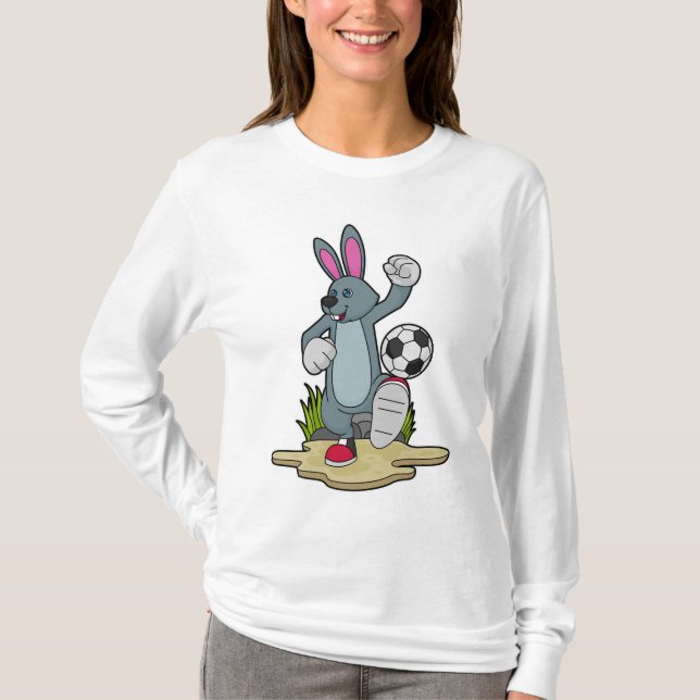 Rabbit as Soccer player with Soccer T-Shirt (Front)