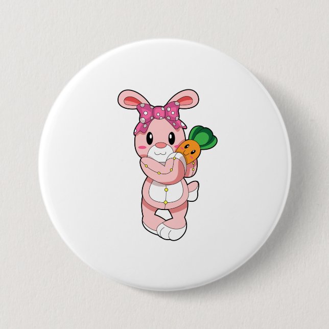 Rabbit as Toy 3 Inch Round Button (Front)