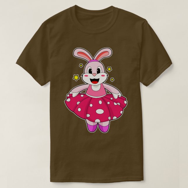 Rabbit at Ballet Dance T-Shirt (Design Front)