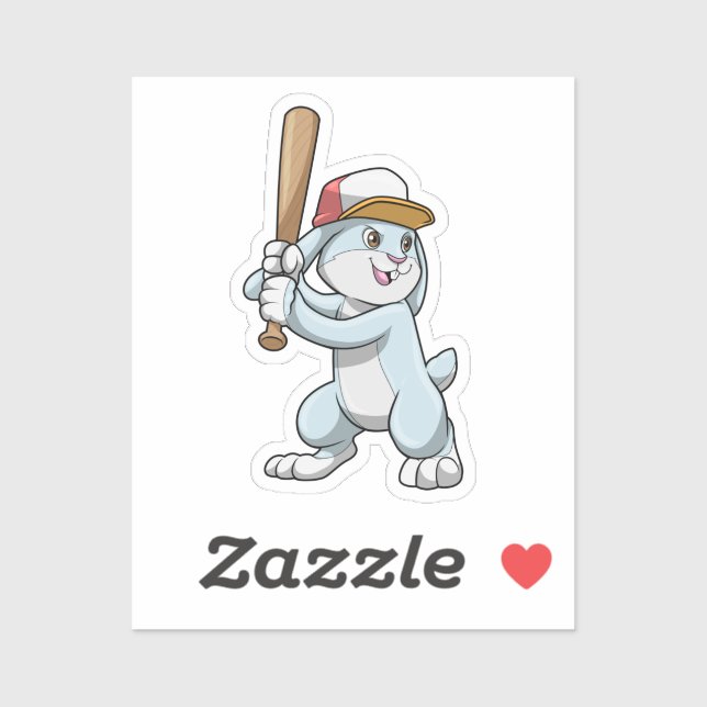 Rabbit at Baseball with Baseball bat (Sheet)