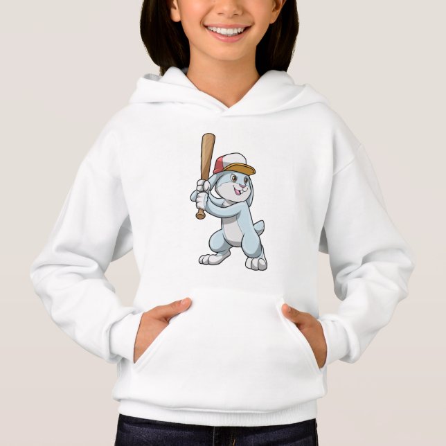 Rabbit at Baseball with Baseball bat (Front)