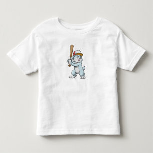 Rabbit at Baseball with Baseball bat Toddler T-shirt