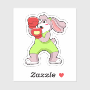 Rabbit at Boxing with Boxing gloves