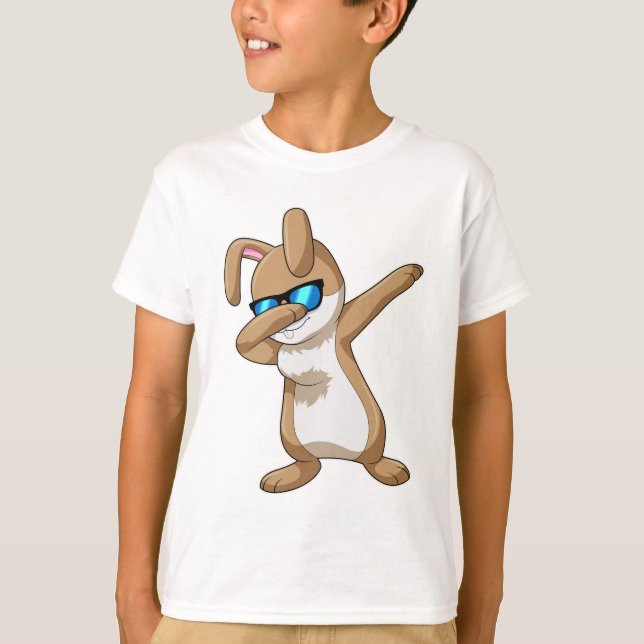 Rabbit at Hip Hop Dance Dab T-Shirt (Front)