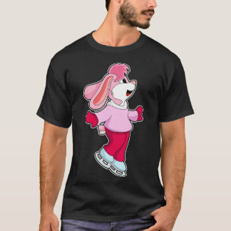 Rabbit at Ice skating with Ice skates T-Shirt