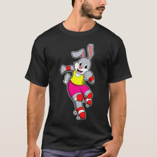 Rabbit at Inline skating with Inline skates Helm T-Shirt