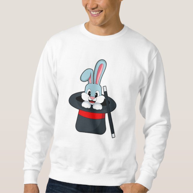 Rabbit at Magic with Wand & Hat Sweatshirt (Front)