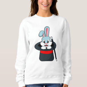 Rabbit at Magic with Wand & Hat Sweatshirt