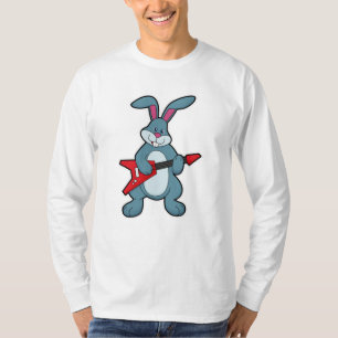 Rabbit at Music with Guitar T-Shirt
