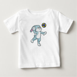 Rabbit at Sports with Volleyball Baby T-Shirt