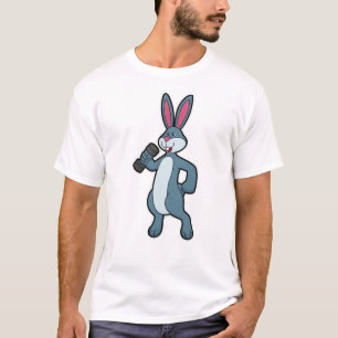 Rabbit at Strength training with Dumbbell T-Shirt