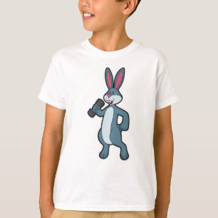 Rabbit at Strength training with Dumbbell T-Shirt