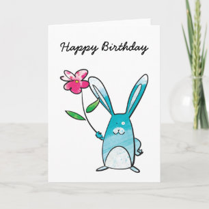 Rabbit Birthday Card
