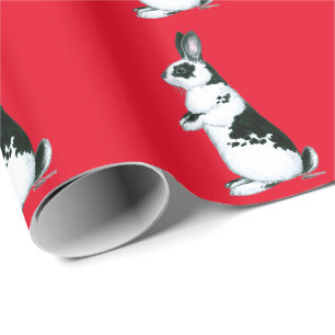 Rabbit:  Black and White Wrapping Paper