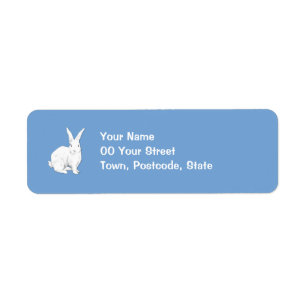 Rabbit blue Return Address Label