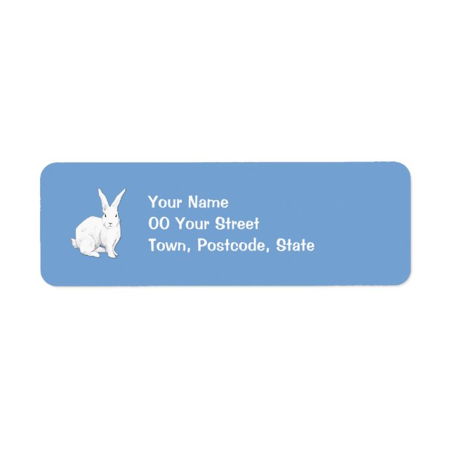 Rabbit blue Return Address Label (Front)