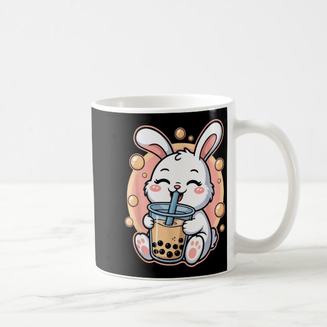 Rabbit Boba Tea Bubble Tea Illustration Coffee Mug (Right)