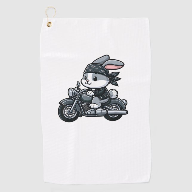 Rabbit Boba Tea Bubble Tea Kawaii Theme Cute Rabbi Golf Towel (Front)