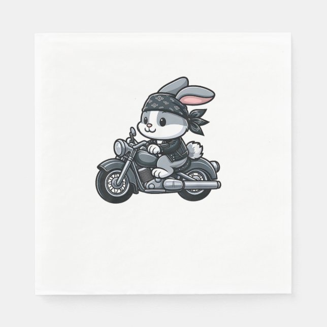Rabbit Boba Tea Bubble Tea Kawaii Theme Cute Rabbi Napkin (Front)