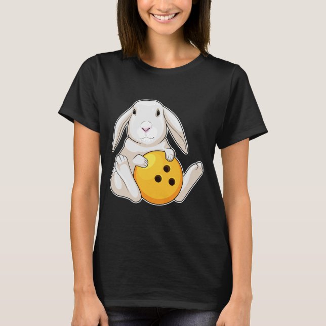Rabbit Bowling Bowling ball T-Shirt (Front)