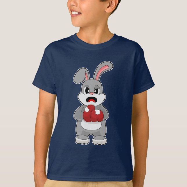 Rabbit Boxer Boxing gloves Boxing T-Shirt (Front)