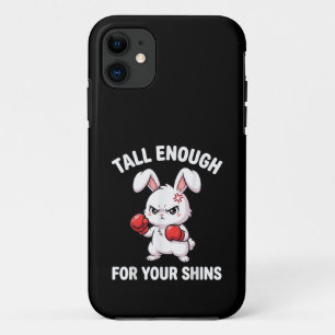 Rabbit Boxing Tall Enough for Your Shins Funny iPhone 11 Case