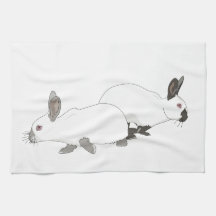 Rabbit Bunnies Kitchen Towel
